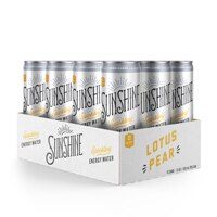 Sunshine Beverages Sparkling Energy Water Lotus Pear