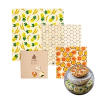 Superbee Reusable Beeswax Wrap Set of 3 - S M L - Summer Vibes