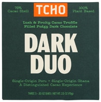 TCHO Chocolate - Bar Organic 100% Plant Based Dark Duo