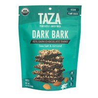 Taza Chocolate Dark Bark Chocolate Snacking Thins Sea Salt & Almond