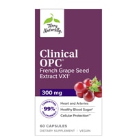 367703114862 - Terry Naturally  Clinical OPC® French Grape Seed Extract VX1® -- 300 mg - 60 Capsules