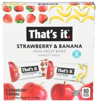 That's It Mini Fruit Bars Gluten Free Variety Pack Strawberry & Banana