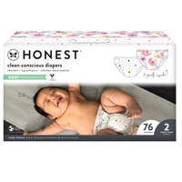 The Honest Company Club Box Diapers Size 2 Young at Heart - Rose Blossom