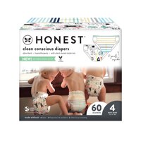 The Honest Company Club Box Diapers Size 4 Space Travel - Classic Stripes