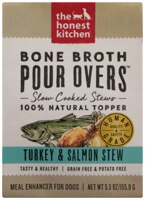 The Honest Kitchen Bone Broth Pour Overs Turkey & Salmon Stew Dog Food Topper