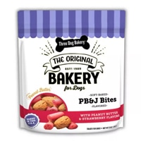 Three Dog Bakery Dog Treats PB&J Bites Soft Baked Peanut Butter & Strawberry