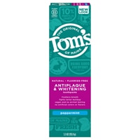 Tom's of Maine Antiplaque and Whitening Fluoride-Free Natural Toothpaste Peppermint