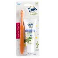 Tom's of Maine Soft Toothbrush and Training Toothpaste for Toddlers Mild Fruit