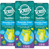 Tom's of Maine Toddler Training Toothpaste Fluoride-Free Mild Fruit