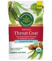 Traditional Medicinals Organic Throat Coat® Lozenges Eucalyptus Mint