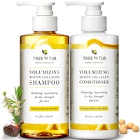Tree to Tub Thickening Vegan Collagen & Biotin Shampoo and Conditioner Set of 2
