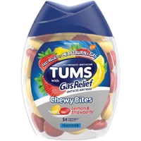 Tums Antacid Antigas with Gas Relief Chewy Bites Lemon & Strawberry