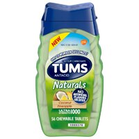Tums Naturals Ultra Strength Chewable Tablets Coconut Pineapple