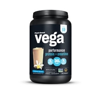 Vega Performance Protein + Creatine - Vegan Plant Protein Powder Creamy Vanilla