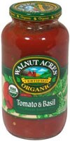 Walnut Acres Organic Pasta Sauce Tomato &amp; Basil -- 25.5 fl oz