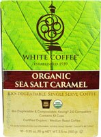 White Coffee Organic Single Serve Coffee Sea Salt Caramel - 10 K - Cups