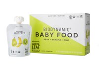 White Leaf Organic Biodynamic Stage 2 Baby Food Pear Banana Kiwi Puree