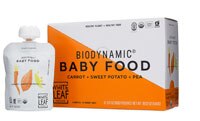 White Leaf Organic Biodynamic Stage 2 Baby Food Sweet Potato Carrot Pea Puree