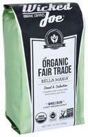 Wicked Joe Organic Ground Coffee Light Medium Bella Maria - 12 oz