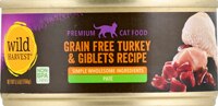 Wild Harvest Grain Free Turkey & Giblets Recipe Pate Cat Food