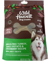 711535509608 - Wild Harvest  Grain Free Turkey, Sweet Potato & Cranberry Recipe Mini Jerky Dog Treats -- 6 oz