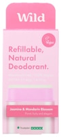 Wild Natural Refillable Deodorant Case and Refill - Pink Case with Jasmine & Mandarin Blossom Refill