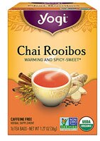 Yogi Non-GMO Caffeine Free Organic Herbal Tea Chai Rooibos