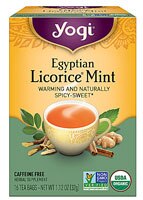 Yogi Non-GMO Caffeine Free Organic Herbal Tea Egyptian Licorice Mint