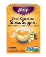 Yogi Non-GMO Caffeine Free Organic Herbal Tea Stress Support Sweet Clementine