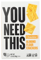 810571031798 - You Need This  Almond Flour Crackers Non GMO Gluten Free Vegan   Cheddar -- 3.5 oz