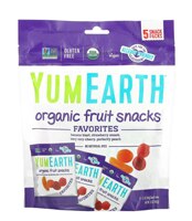 Yum Earth Non-GMO Organic Fruit Snacks Banana Cherry Peach & Strawberry
