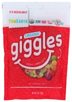 Yum Earth Non-GMO Organic Giggles Chewy Candy Bites Assorted Fruit