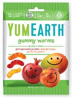Yum Earth Organic Gummy Worms Gluten Free Assorted - 2.5 oz