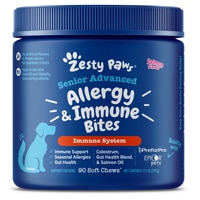 Zesty Paws Dog Senior Advanced Allergy & Immune Bites Supplement Salmon
