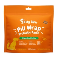 Zesty Paws Pill Wrap Probiotic Paste Dog Gut Health Support Bacon