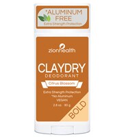 Zion Health ClayDry Deodorant Solid Citrus Blossom