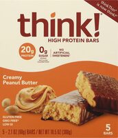 think! High Protein Bars Creamy Peanut Butter