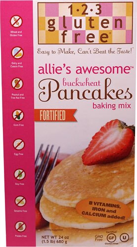 123 Gluten Free Allie's Awesome Buckwheat Pancakes -- 24 oz