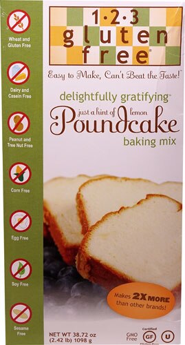 123 Gluten Free Delightfully Gratifying Poundcake Mix Hint of Lemon -- 38.72 oz