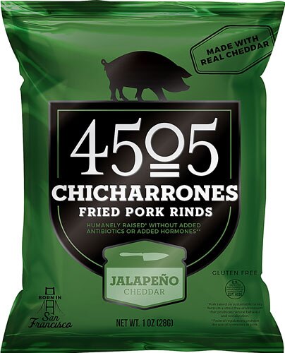 4505 Chicharrones Fried Pork Rinds Jalapeno Cheddar -- 1 oz