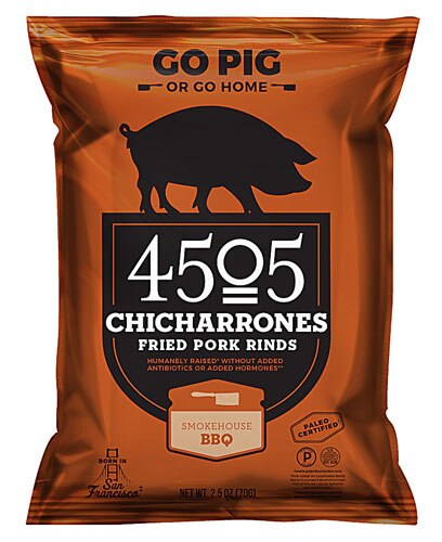 4505 Chicharrones Fried Pork Rinds Smokehouse BBQ -- 2.5 oz