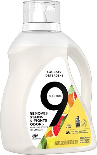 9 Elements Laundry Detergent Liquid 2X High Suds Regular Lemon Scent