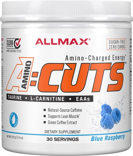 ALLMAX Nutrition A-Cuts Amino-Charged Energy Drink Blue Raspberry