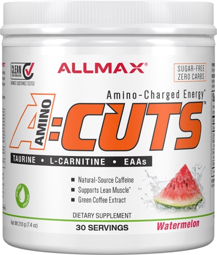 ALLMAX Nutrition A-Cuts™ Amino-Charged Energy Drink Watermelon -- 30 Servings
