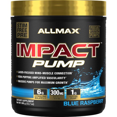 ALLMAX Nutrition Impact™Pump Pre Workout Blue Raspberry