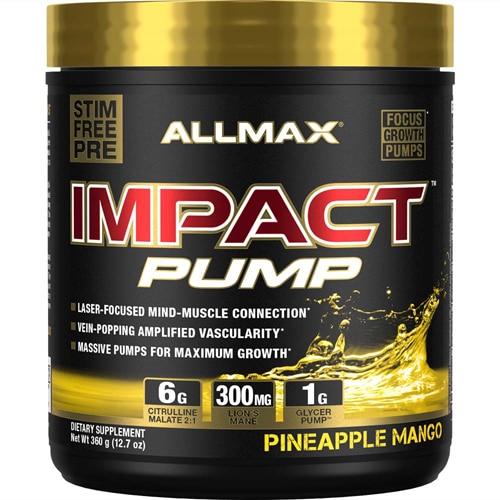 ALLMAX Nutrition Impact™Pump Pre Workout Pineapple Mango