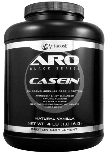 ARO-Vitacost Black Series Casein Natural Vanilla -- 4 lb (1816 g)