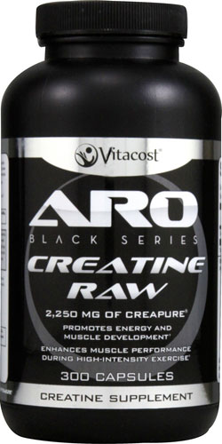 ARO-Vitacost Black Series Creatine RAW -- 2250 mg - 300 Capsules