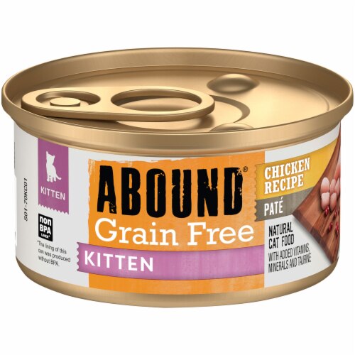 Abound Grain Free Pate Wet Kitten Food Chicken Recipe -- 3 oz
