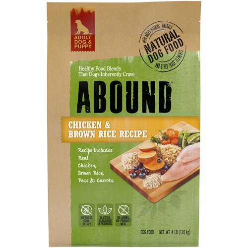 Abound Natural Dog Food Chicken & Brown Rice Recipe